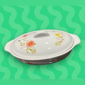 Country Flowers by Seyei Oven To Table Cookware Oval  Casserole  with Lid  772